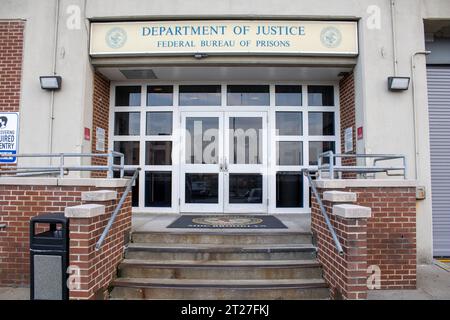 brooklyn jail mdc prison jail, federal bureau, taken in september 7 nyc usa 2023 summer in brooklyn. Stock Photo