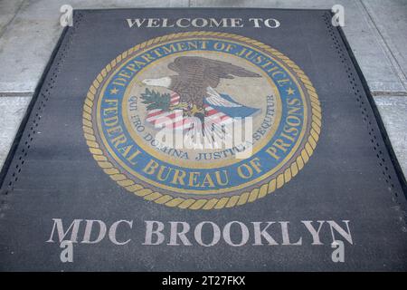 brooklyn jail mdc prison jail, federal bureau, taken in september 7 nyc usa 2023 summer in brooklyn. Stock Photo