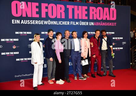 Nora Tschirner and Frederick Lau at the premiere of the feature film One  For the Road