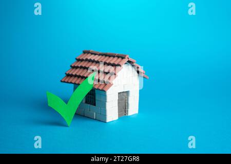 Approval of housing choice. Verification of real estate for sale. Legal check of the purity of the agreement. House quality and energy efficiency. Bes Stock Photo