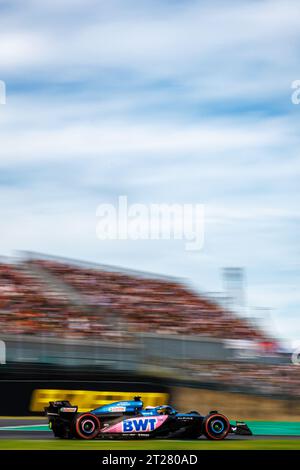 Suzuka Grand Prix Circuit, 18 October 2023: Team Alpine during the 2023 Japan Formula 1 Grand Prix. Stock Photo