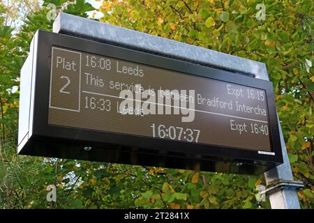 Bramley railway station, part of the West Yorkshire Metro network, Swinnow Road, Bramley, West Yorkshire, LS13 4DU Stock Photo