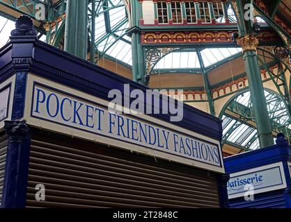 Leeds city Kirkgate markets, Leeds Kirkgate Market, Kirkgate, Leeds, West Yorkshire, England, UK, LS2 7HN Stock Photo