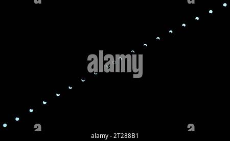 Annular or 'Ring-of-Fire' Solar Eclipse Stock Photo