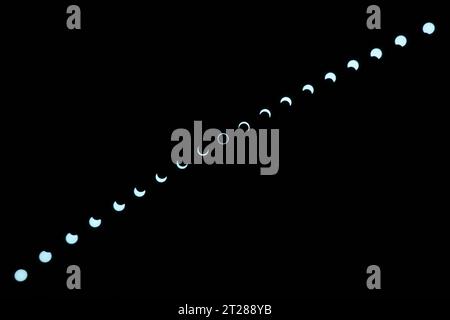 Annular or 'Ring-of-Fire' Solar Eclipse Stock Photo