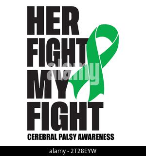 Cerebral Palsy Awareness, Green Ribbon, American Distressed Flag vector Stock Vector