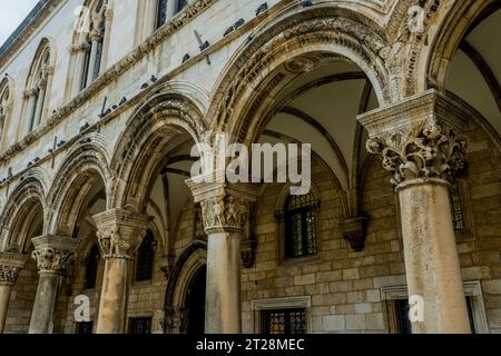 The Rector At Rector Palace Detail of the architecture of the Rector’s Palace, a palace that used ...