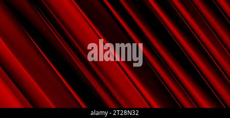 Dark red smooth stripes abstract tech background. Modern glossy vector design Stock Vector