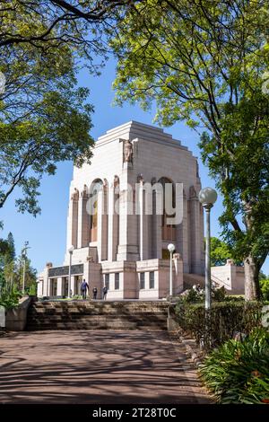 The ANZAC memorial in Hyde Park Sydney, to remember those Australian and New Zealand Army corps who have given their lives in military conflict Stock Photo