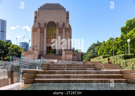 The ANZAC memorial in Hyde Park Sydney, to remember those Australian and New Zealand Army corps who have given their lives in military conflict Stock Photo