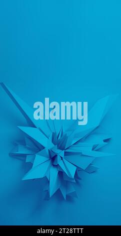 Abstract 3D Chaos shape Background. Tech ideas concept. 3d rendering. Stock Photo