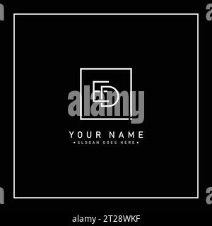 Initial ED Vector Logo - Elegant Monogram Template for letter E and D for your Business Stock Vector