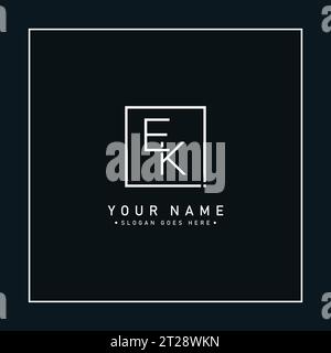 Initial EK Vector Logo - Elegant Monogram Template for letter E and K for your Business Stock Vector
