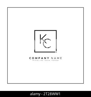 Initial KC Vector Logo - Elegant Monogram Template for letter K and C for your Business Stock Vector