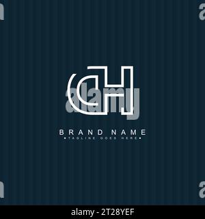 DH Minimal Vector Logo - Simple Business Logo for Monogram D and H Stock Vector