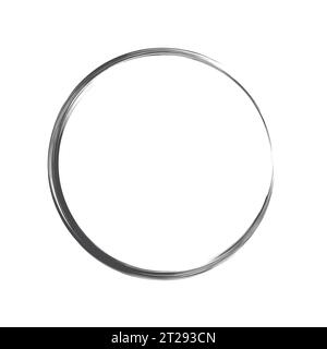 Circle brush stroke. Vector grunge brush stroke, paint brush circle, design element vector illustration Stock Vector