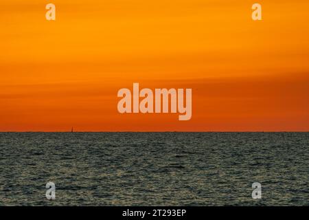 Sunset over the sea Stock Photo