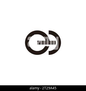 letter et simple geometric linked line logo vector Stock Vector