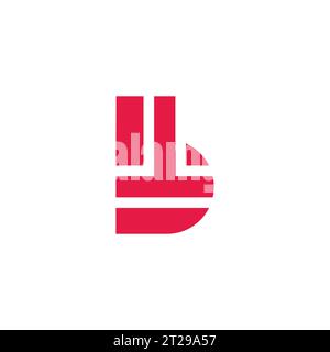 letter bt simple geometric abstract logo vector Stock Vector