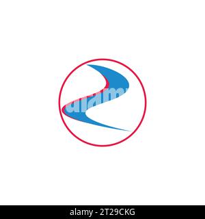 letter z curves motion symbol logo vector Stock Vector