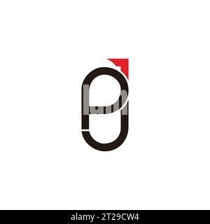 letter pj simple geometric arrow logo vector Stock Vector