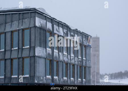 The new Police Station in Kiruna, Swedish Lapland. Taken 20 October, 2023. Stock Photo