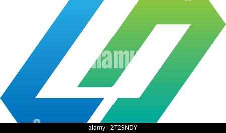 LO, abstract monogram vector logo design, initial logo, line art, logo ...
