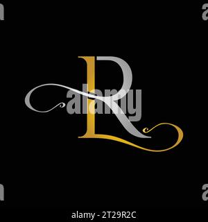 LR logo, LR monogram, initials RL logo, letter RL logo, Elegant, icon, vector Stock Vector
