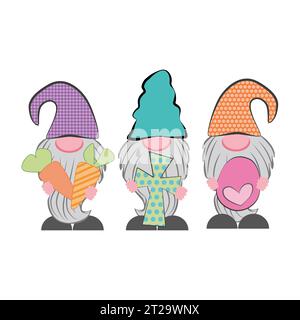 Easter Gnome t shirt design vector Stock Vector