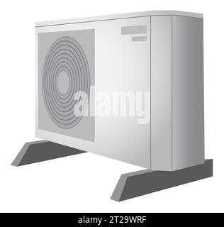 Heat pump vector illustration isolated on white background Stock Vector