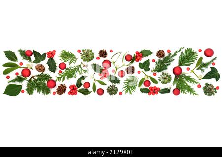 Natural Garland with Baubles and Ilex Berry