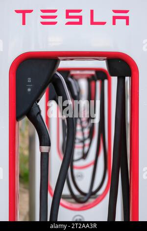 Tesla supercharger SUC Stock Photo