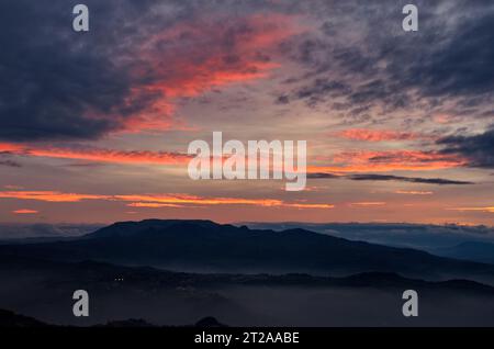 tramonto invernale a San Marino Stock Photo