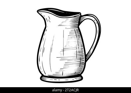 Sketch Of A Jug With Two Handles Stock Illustration - Download Image Now -  Agriculture, Amphora, Antique - iStock