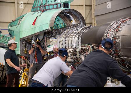 NASA's X-59 quiet supersonic research aircraft, pictured on December 12