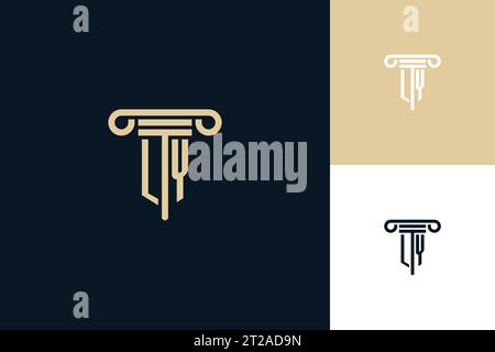 LY monogram initials design logo. Lawyer logo design inspiration Stock Vector