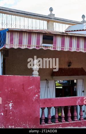 A house banister in the old town Stock Photo