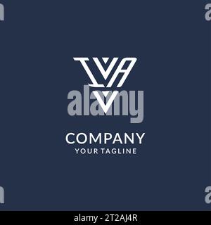 IA triangle monogram logo design ideas, creative initial letter logo with triangular shape logo vector Stock Vector