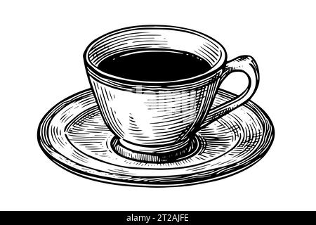 https://l450v.alamy.com/450v/2t2ajfe/vintage-cup-on-a-plate-hand-drawn-ink-sketch-engraved-style-vector-illustration-2t2ajfe.jpg