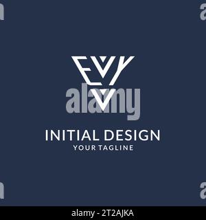 EY logo initials triangle shape style, creative logo design vector ...