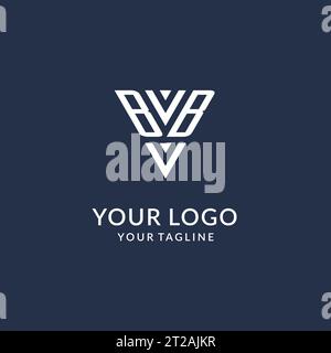 BB triangle monogram logo design ideas, creative initial letter logo with triangular shape logo vector Stock Vector