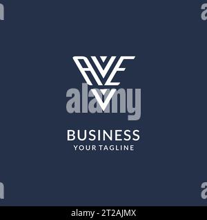 AE triangle monogram logo design ideas, creative initial letter logo with triangular shape logo vector Stock Vector