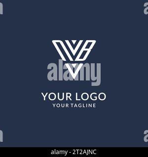 NB triangle monogram logo design ideas, creative initial letter logo with triangular shape logo vector Stock Vector