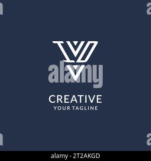 ID triangle monogram logo design ideas, creative initial letter logo with triangular shape logo vector Stock Vector