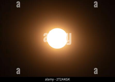 Partial Annular Solar Eclipse - October 14, 2023, Kanata, Ontario, Canada Stock Photo