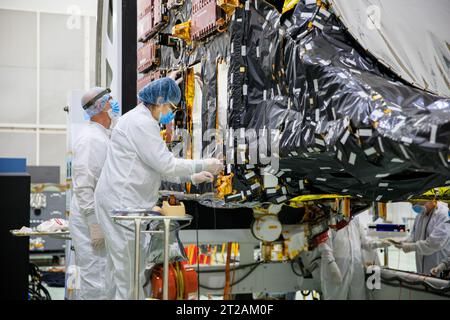 Psyche Solar Array Arrival and Offload. The transport carrier ...