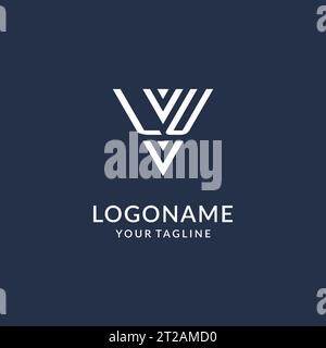 LU triangle monogram logo design ideas, creative initial letter logo with triangular shape logo vector Stock Vector