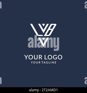 LB triangle monogram logo design ideas, creative initial letter logo with triangular shape logo vector Stock Vector