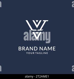 LI triangle monogram logo design ideas, creative initial letter logo with triangular shape logo vector Stock Vector