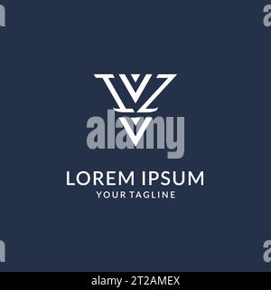 IZ triangle monogram logo design ideas, creative initial letter logo with triangular shape logo vector Stock Vector